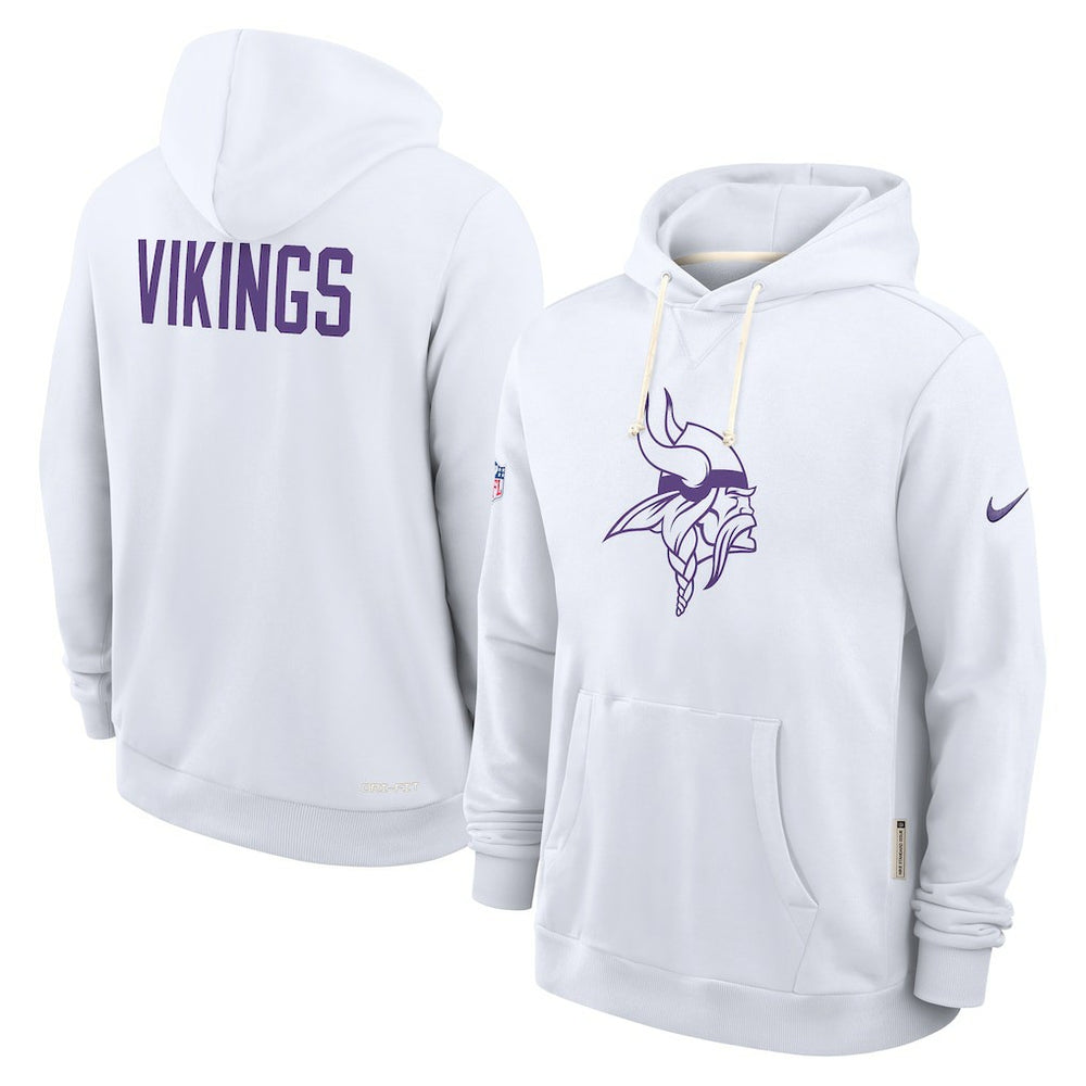 Minnesota Vikings Sideline Standard Issue Alt 2 Dri-FIT Hoodie - White Hoodies