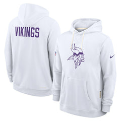 Minnesota Vikings Sideline Standard Issue Alt 2 Dri-FIT Hoodie - White Hoodies