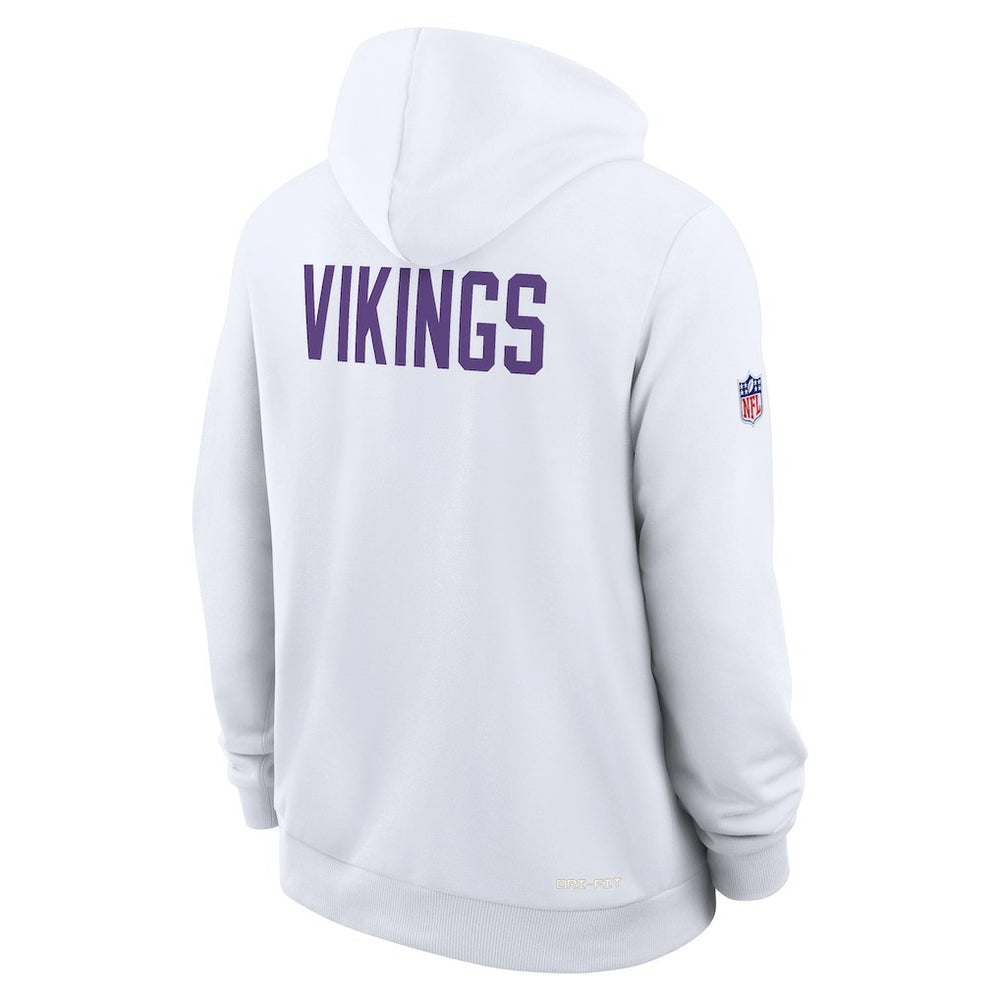 Minnesota Vikings Sideline Standard Issue Alt 2 Dri-FIT Hoodie - White Hoodies
