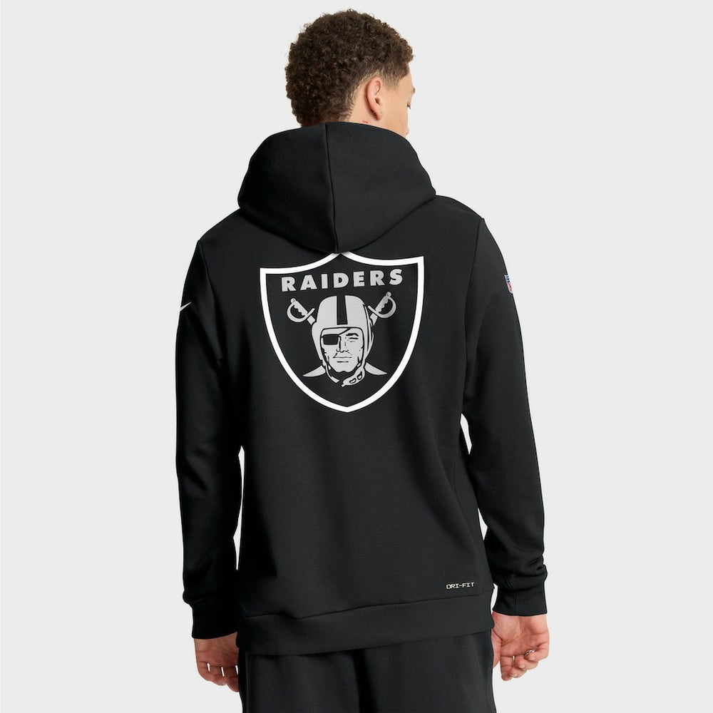 Las Vegas Raiders 2025 NFL Crucial Catch Sideline Standard Issue Dri-FIT Hoodie - Black Hoodies