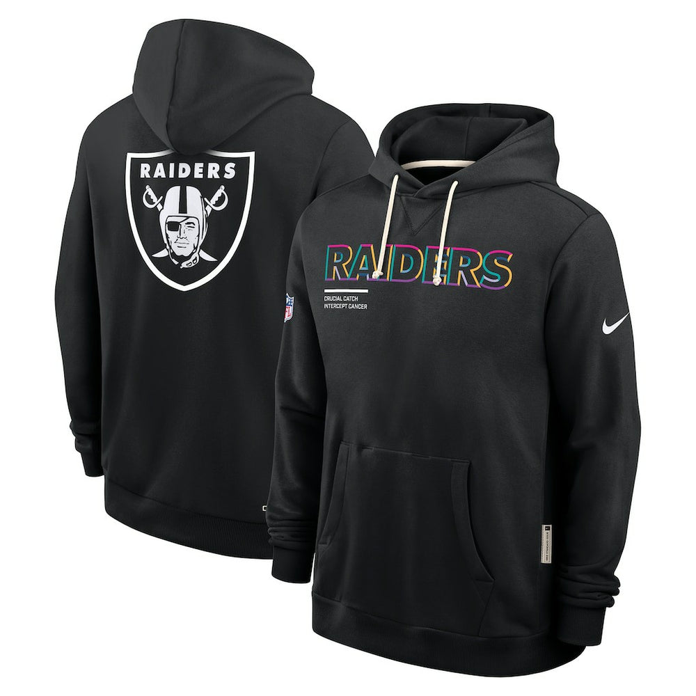 Las Vegas Raiders 2025 NFL Crucial Catch Sideline Standard Issue Dri-FIT Hoodie - Black Hoodies