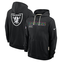 Las Vegas Raiders 2025 NFL Crucial Catch Sideline Standard Issue Dri-FIT Hoodie - Black Hoodies