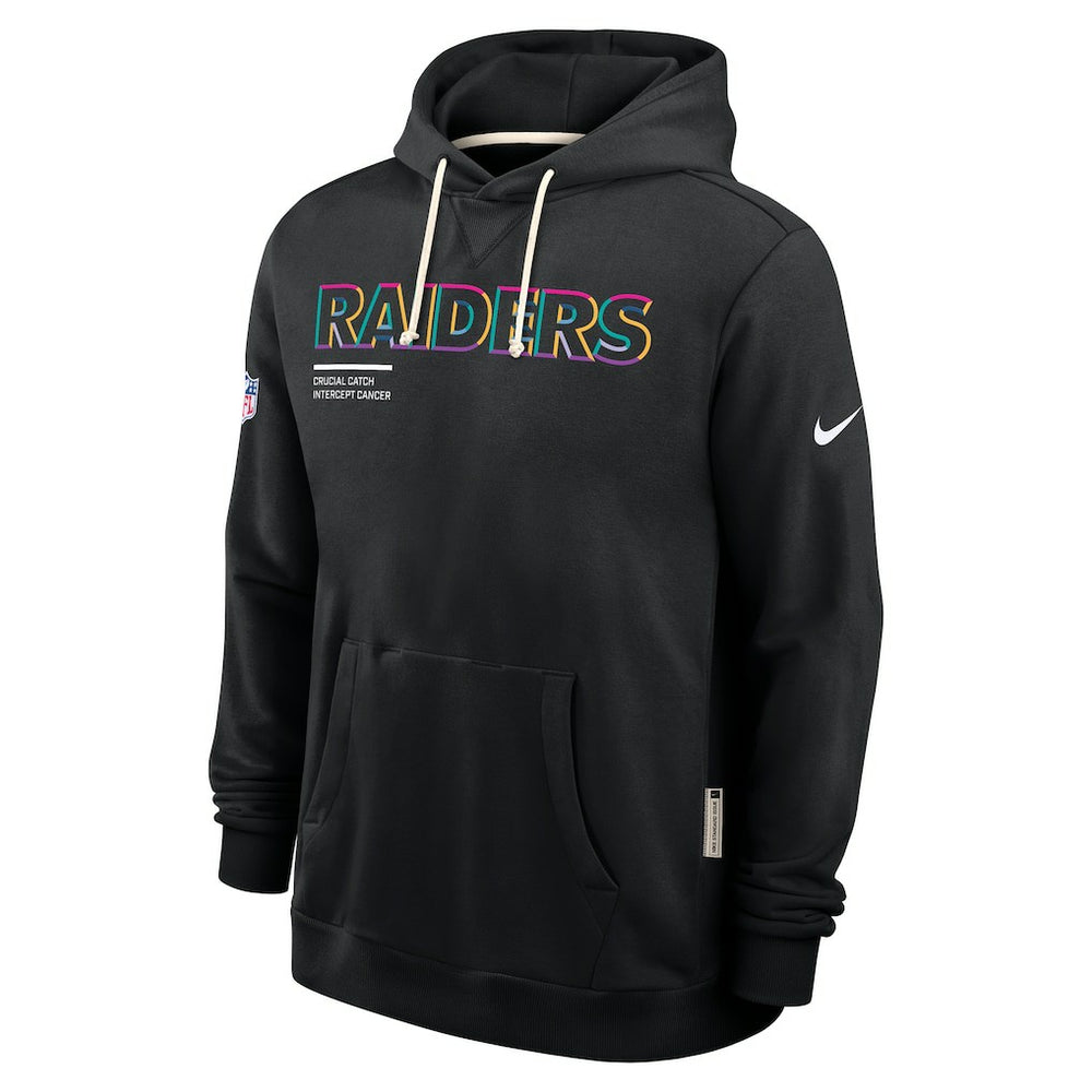 Las Vegas Raiders 2025 NFL Crucial Catch Sideline Standard Issue Dri-FIT Hoodie - Black Hoodies