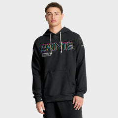 New Orleans Saints 2025 NFL Crucial Catch Sideline Standard Issue Dri-FIT Hoodie - Black Hoodies