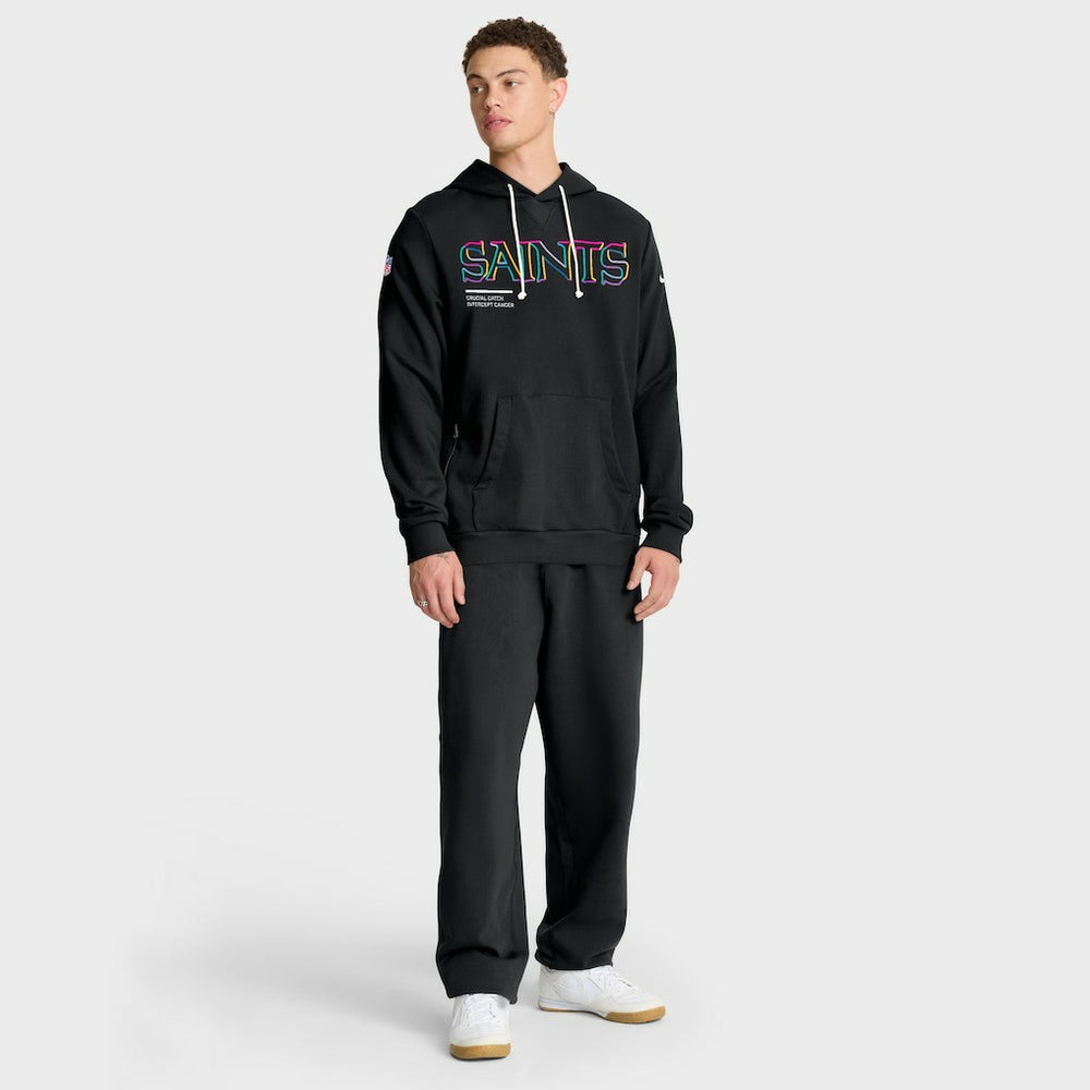 New Orleans Saints 2025 NFL Crucial Catch Sideline Standard Issue Dri-FIT Hoodie - Black Hoodies
