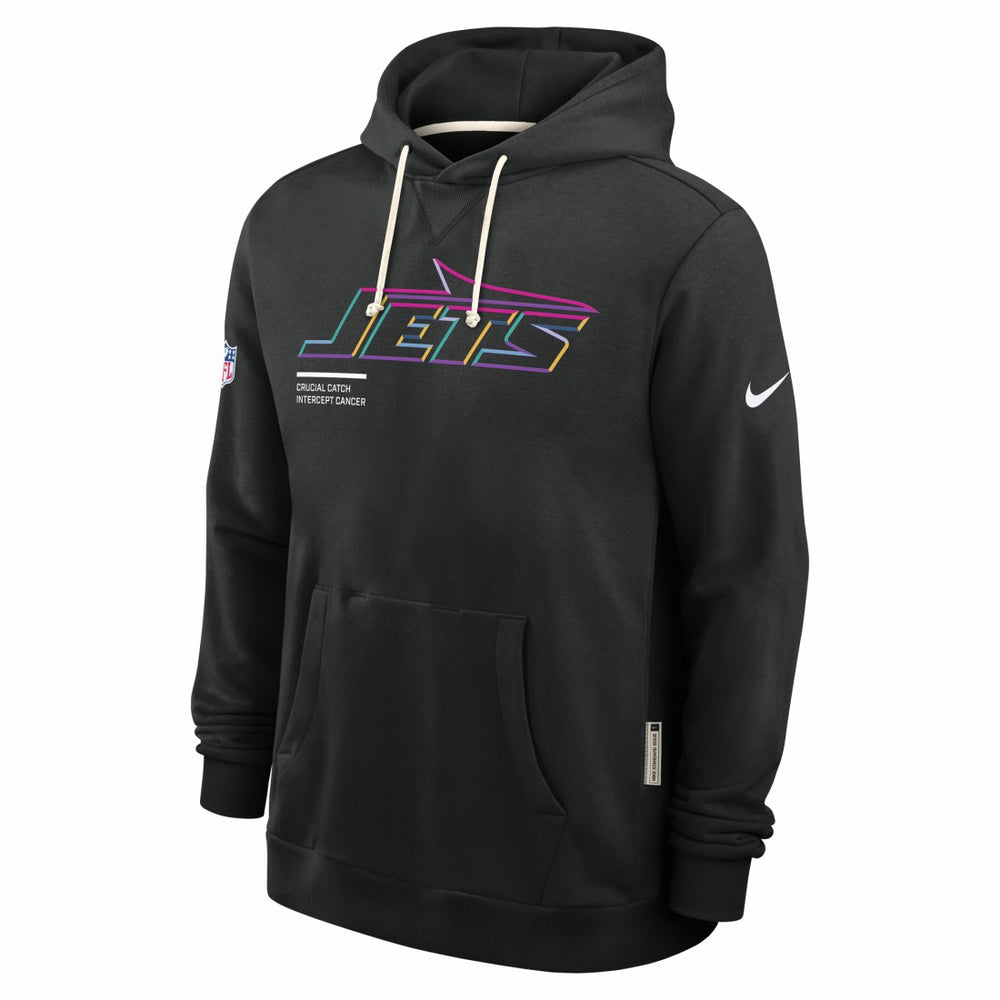 New York Jets 2025 NFL Crucial Catch Sideline Standard Issue Dri-FIT Hoodie - Black Hoodies
