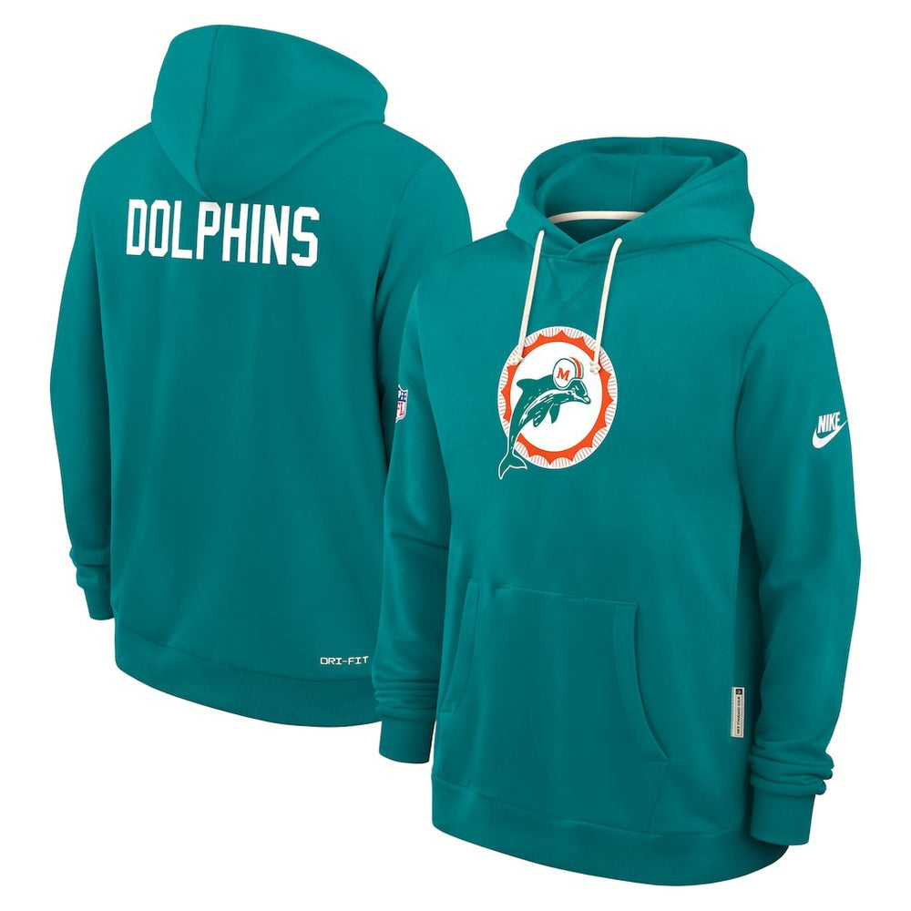 Miami Dolphins Sideline Standard Issue Alt 2 Dri-FIT Hoodie - Aqua Hoodies