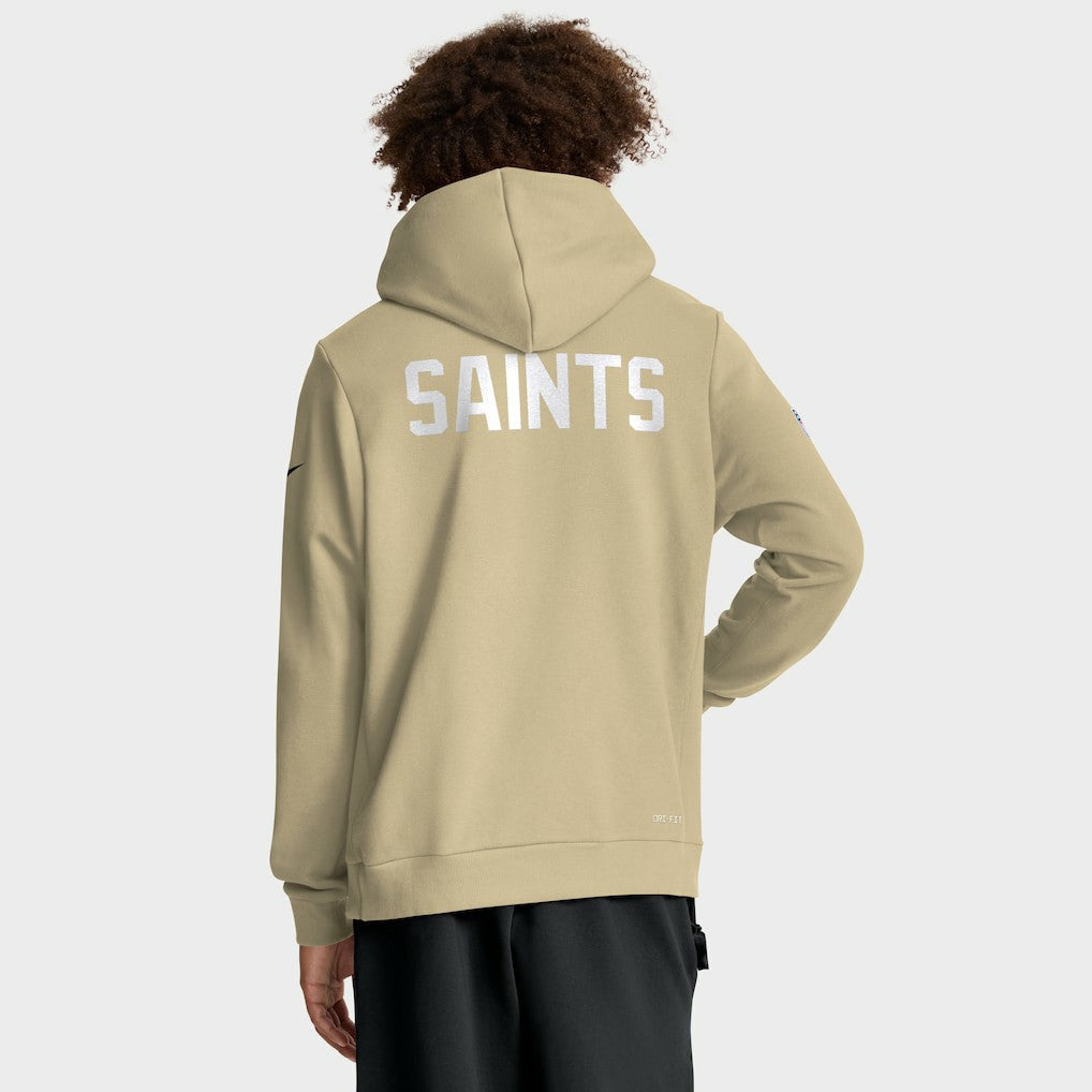 New Orleans Saints Sideline Standard Issue Alt 2 Dri-FIT Hoodie - Gold Hoodies