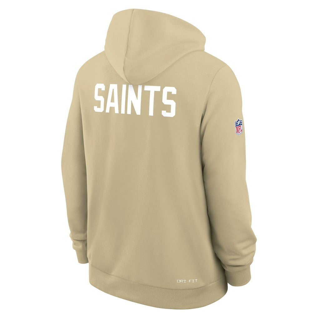 New Orleans Saints Sideline Standard Issue Alt 2 Dri-FIT Hoodie - Gold Hoodies