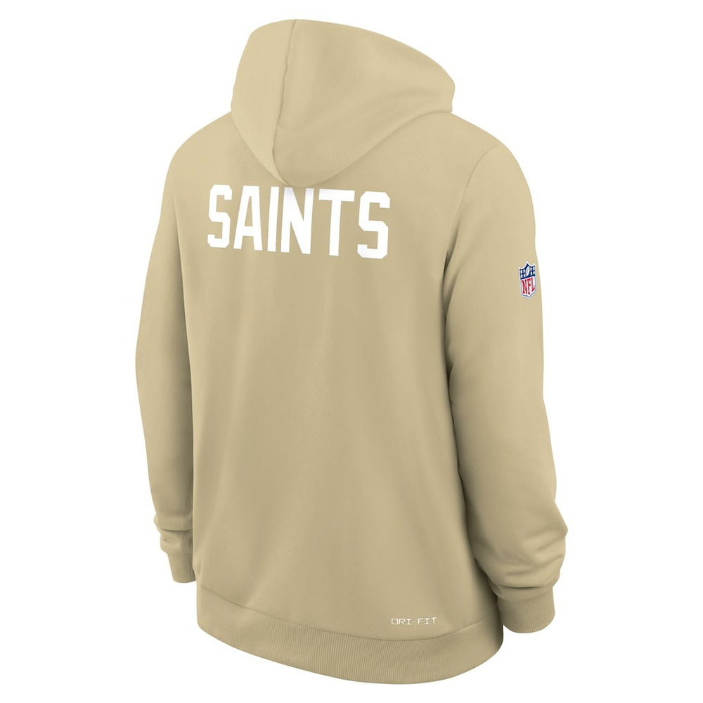 New Orleans Saints Sideline Standard Issue Alt 2 Dri-FIT Hoodie - Gold Hoodies