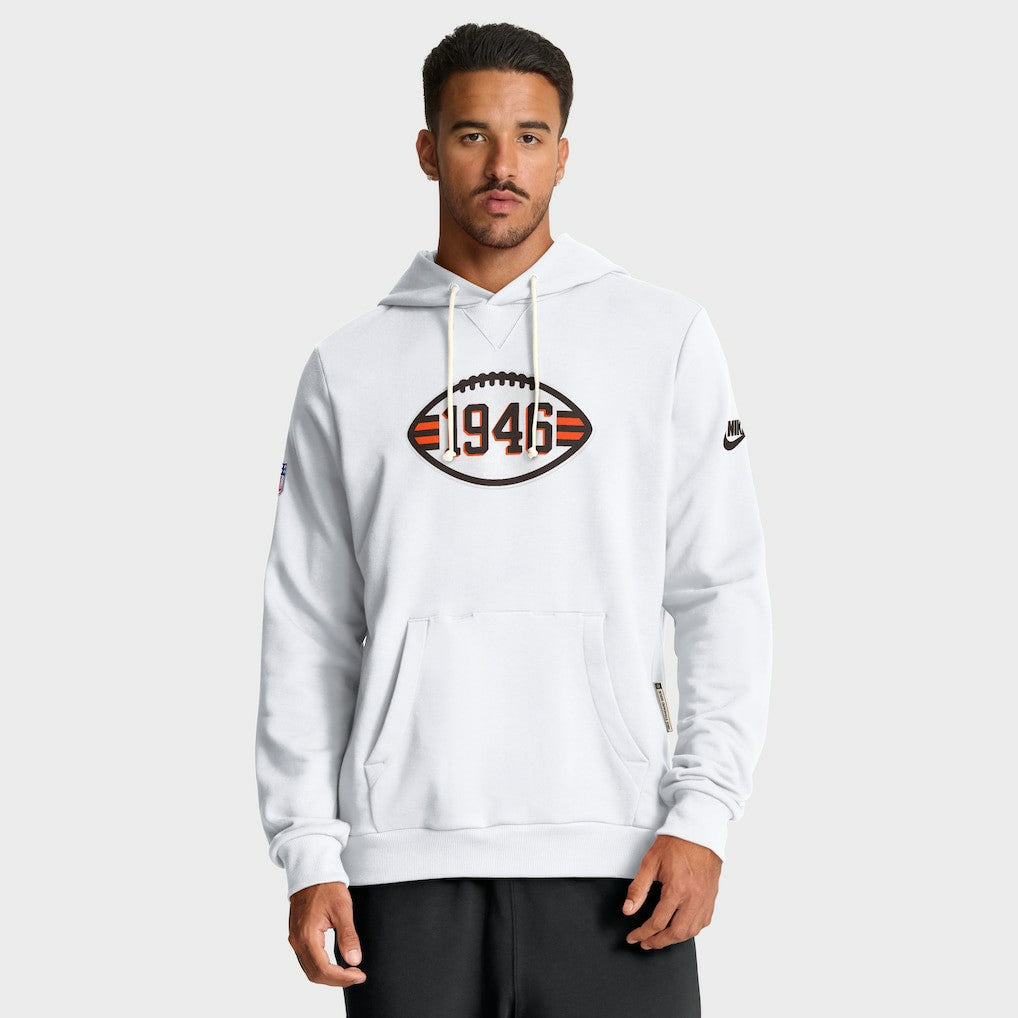 Cleveland Browns Sideline Standard Issue Alt 2 Dri-FIT Hoodie - White Hoodies