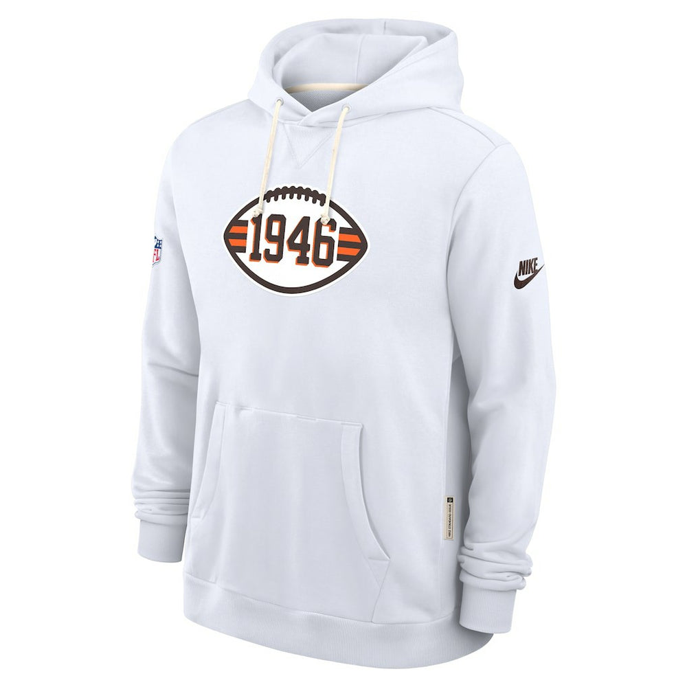 Cleveland Browns Sideline Standard Issue Alt 2 Dri-FIT Hoodie - White Hoodies