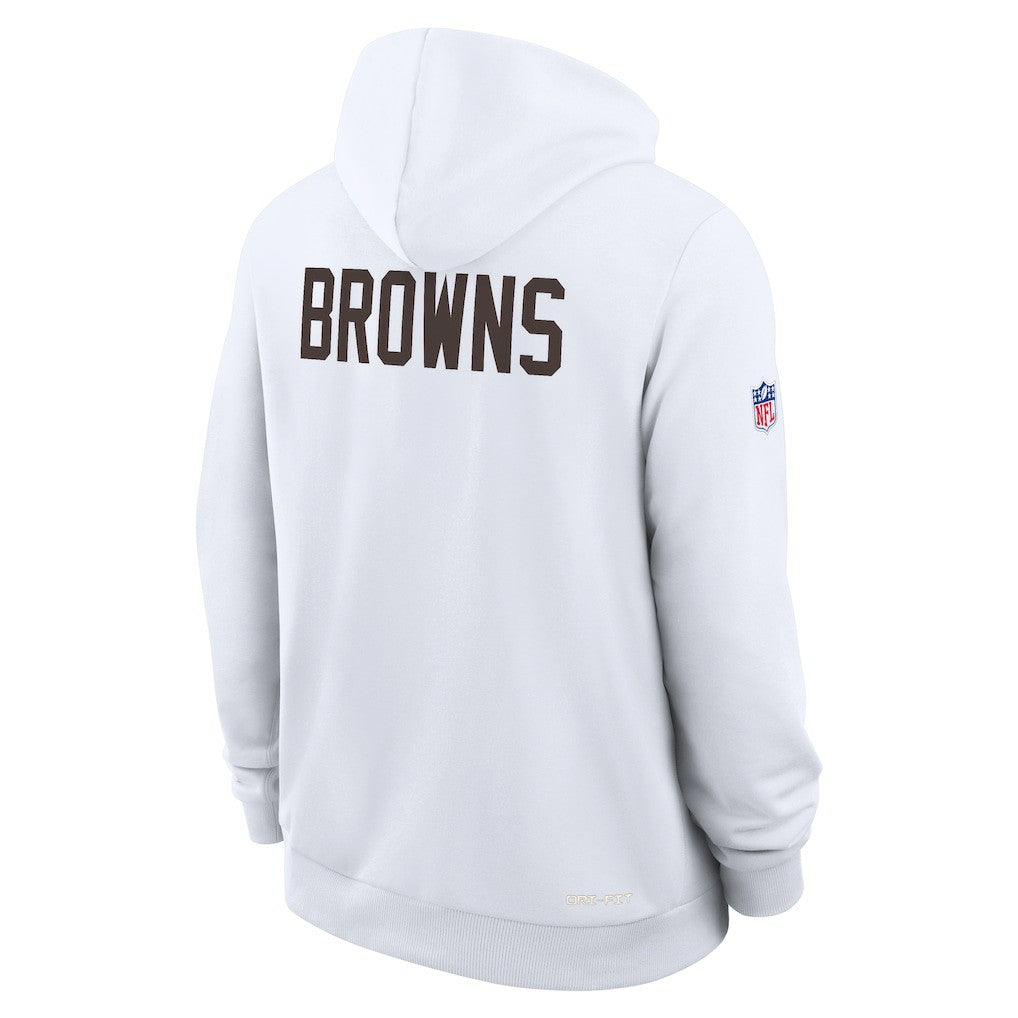 Cleveland Browns Sideline Standard Issue Alt 2 Dri-FIT Hoodie - White Hoodies