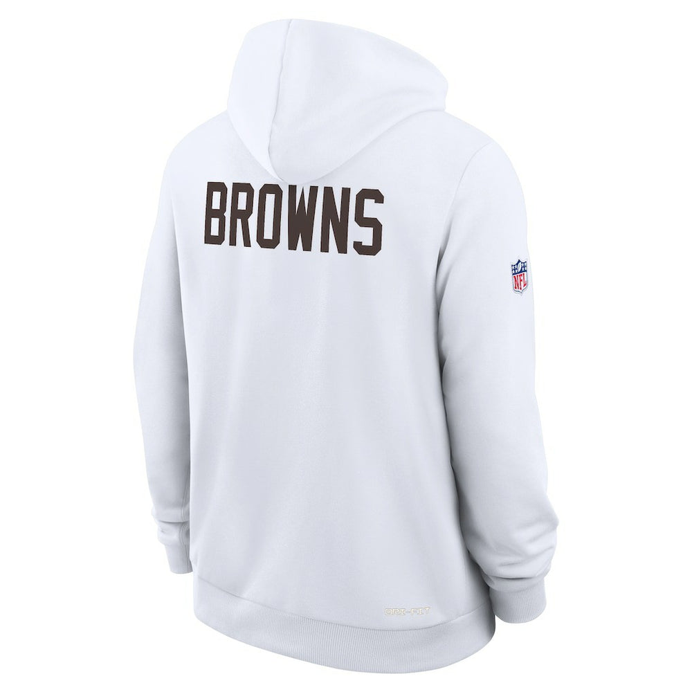 Cleveland Browns Sideline Standard Issue Alt 2 Dri-FIT Hoodie - White Hoodies