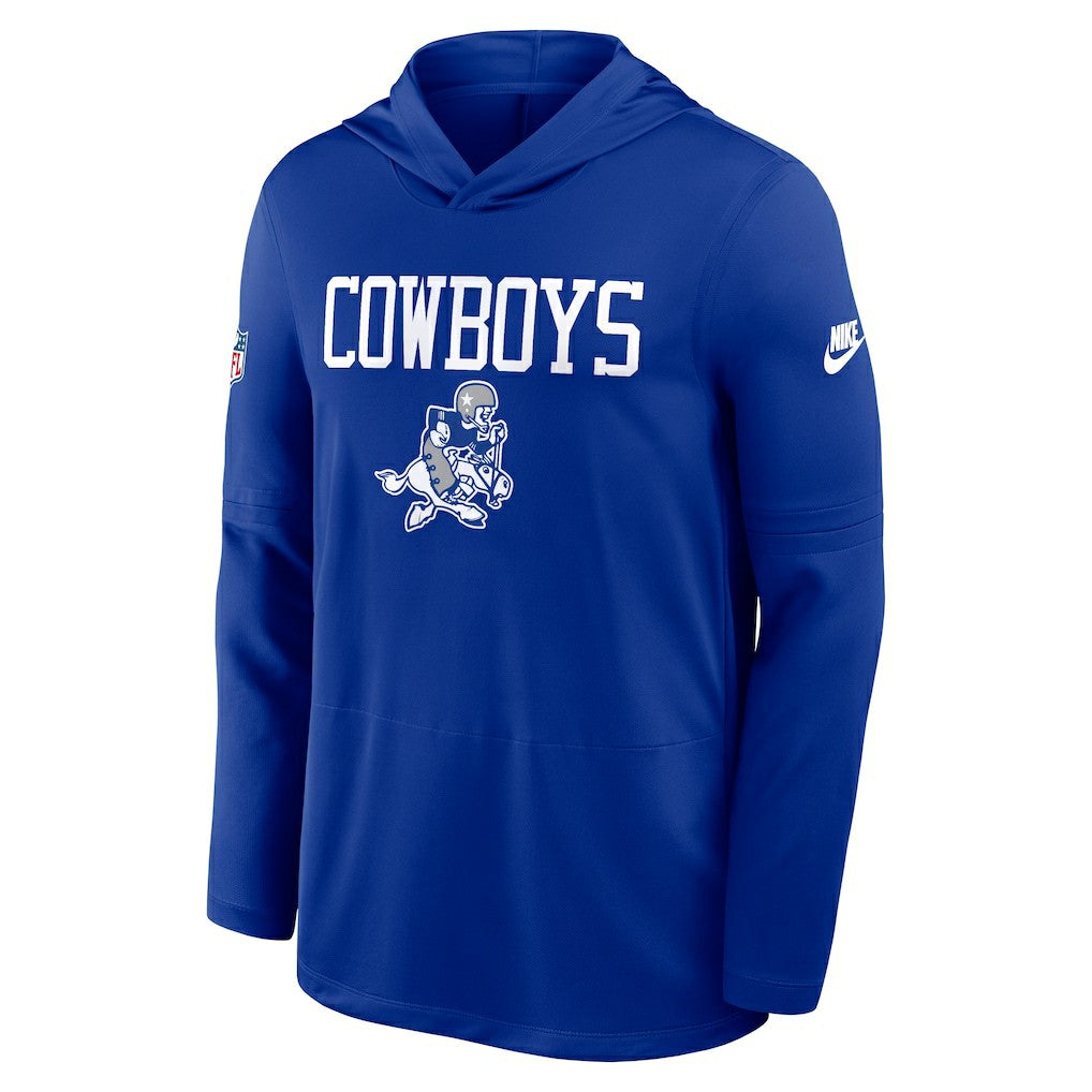 Dallas Cowboys Sideline Alt Pack Dri-FIT Lightweight Hooded Top - Royal Tops