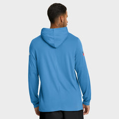 Tennessee Titans Sideline Oilers Throwback Dri-FIT Long Sleeve Hoodie T-Shirt - Light Blue Hoodies