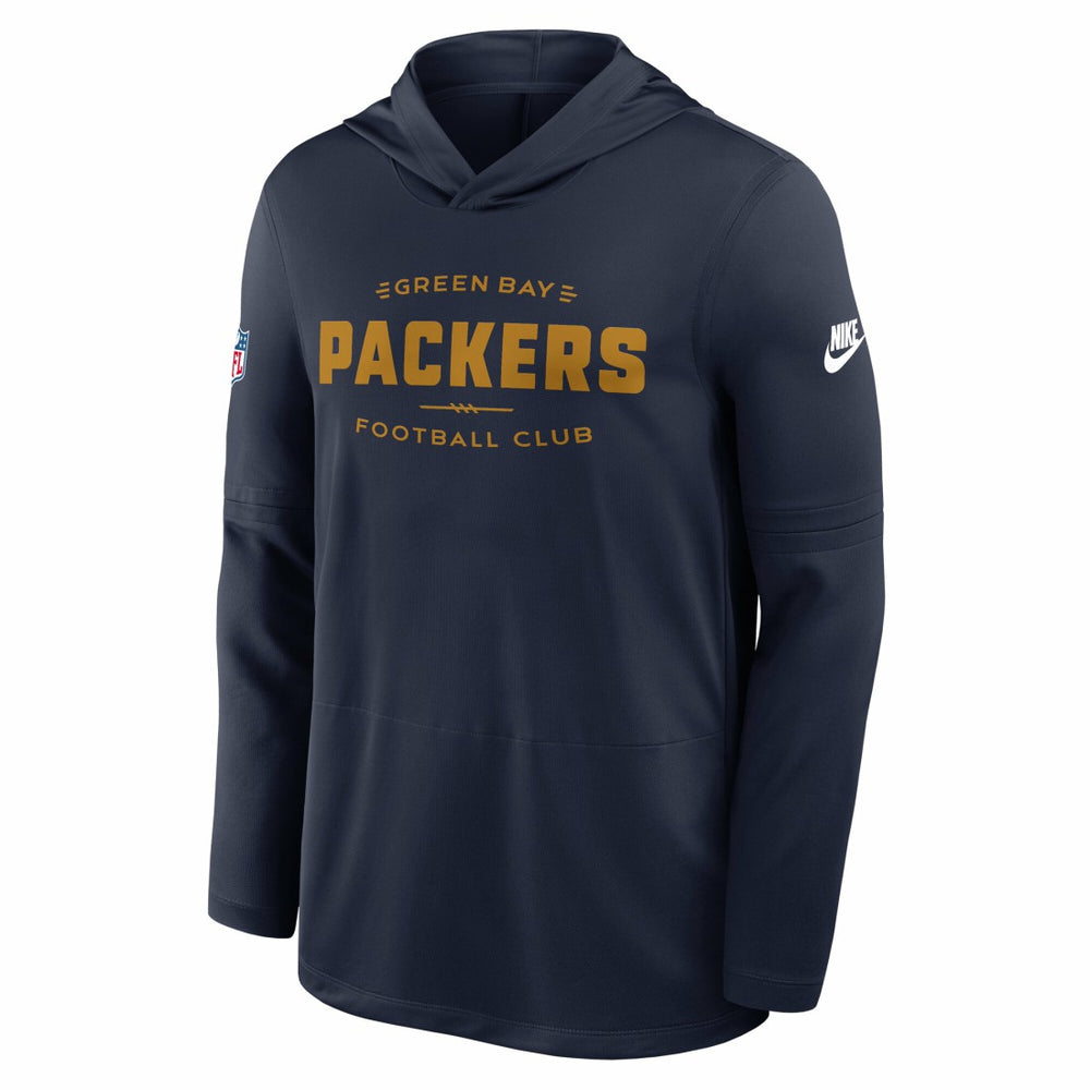 Green Bay Packers The 1923 Classic Pass Accuracy Dri-FIT Long Sleeve Hoodie T-Shirt - Navy Hoodies