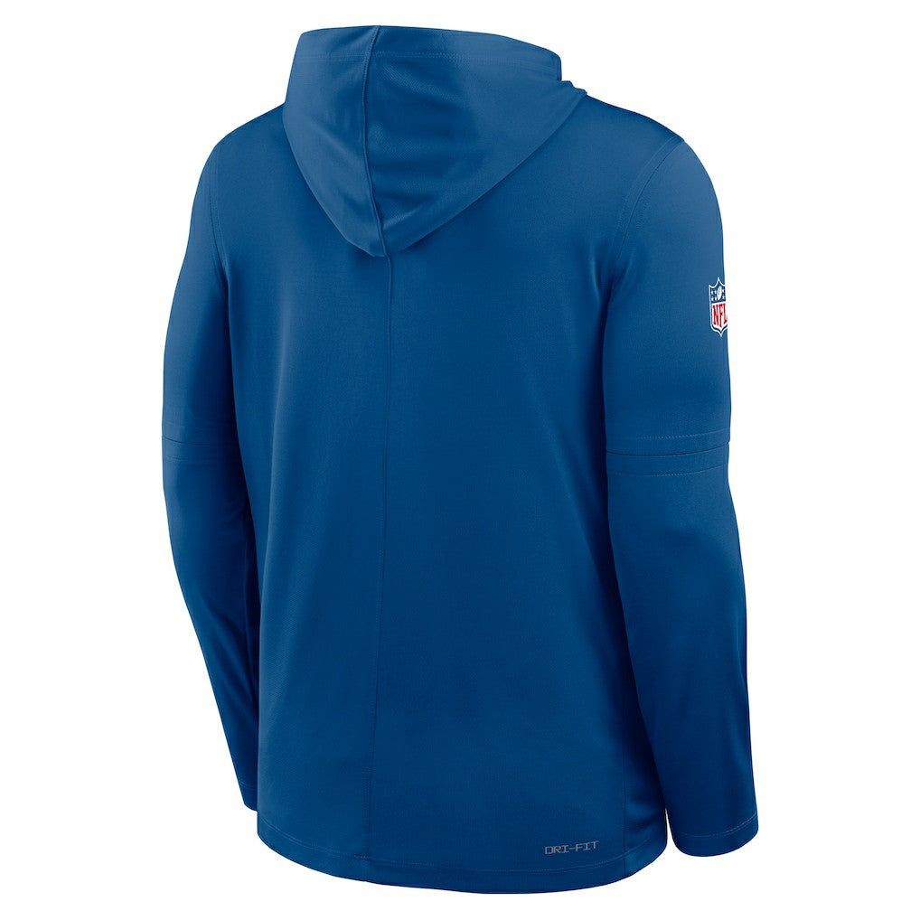 Indianapolis Colts Sideline Pass Accuracy Dri-FIT Long Sleeve Hoodie T-Shirt - Royal Hoodies