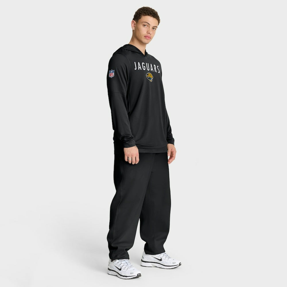 Jacksonville Jaguars Sideline Pass Accuracy Dri-FIT Long Sleeve Hoodie T-Shirt  - Black Hoodies