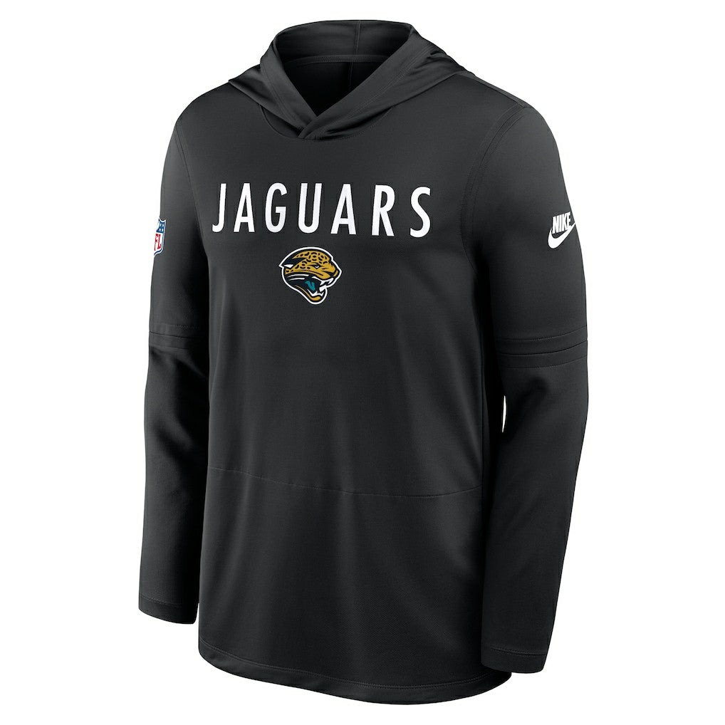 Jacksonville Jaguars Sideline Pass Accuracy Dri-FIT Long Sleeve Hoodie T-Shirt  - Black Hoodies