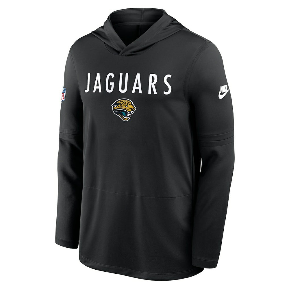 Jacksonville Jaguars Sideline Pass Accuracy Dri-FIT Long Sleeve Hoodie T-Shirt  - Black Hoodies