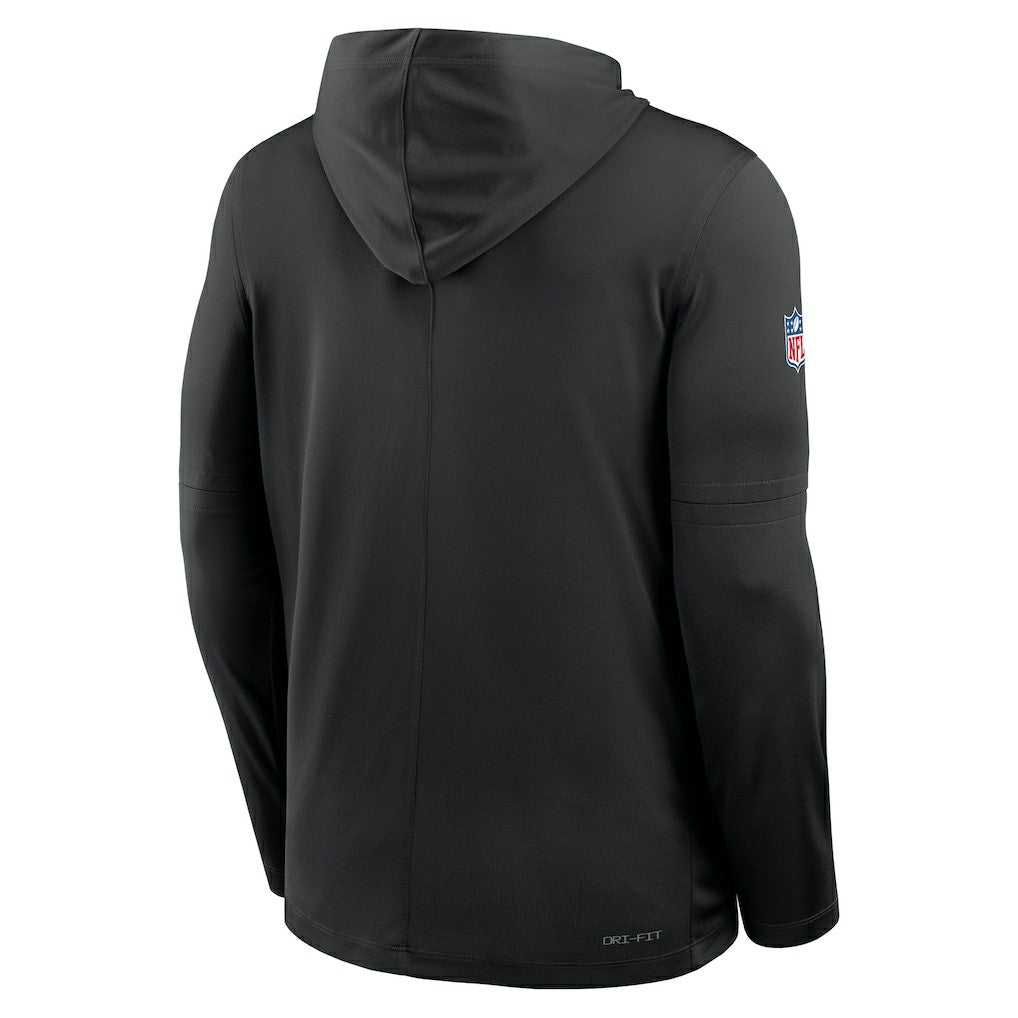 Jacksonville Jaguars Sideline Pass Accuracy Dri-FIT Long Sleeve Hoodie T-Shirt  - Black Hoodies