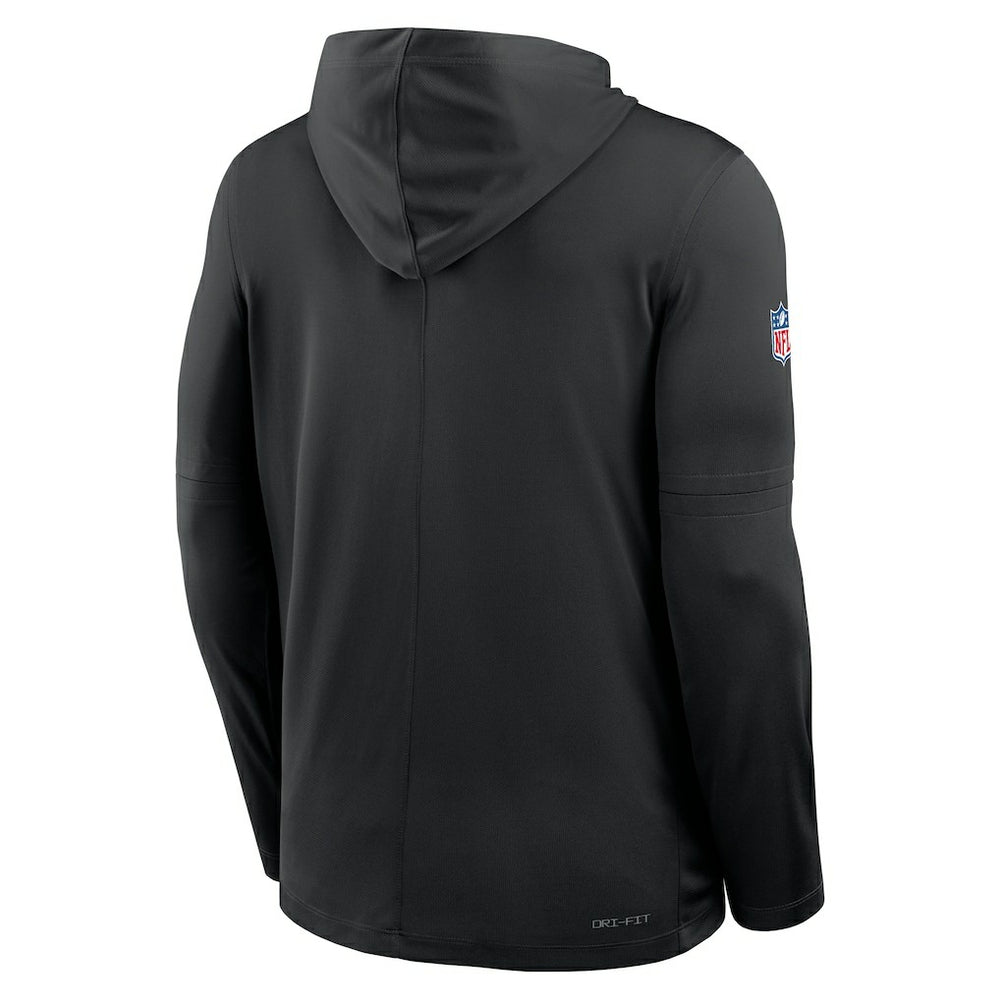 Jacksonville Jaguars Sideline Pass Accuracy Dri-FIT Long Sleeve Hoodie T-Shirt  - Black Hoodies