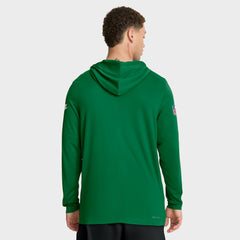 Philadelphia Eagles Sideline Pass Accuracy Dri-FIT Long Sleeve Hoodie T-Shirt  - Kelly Green Hoodies