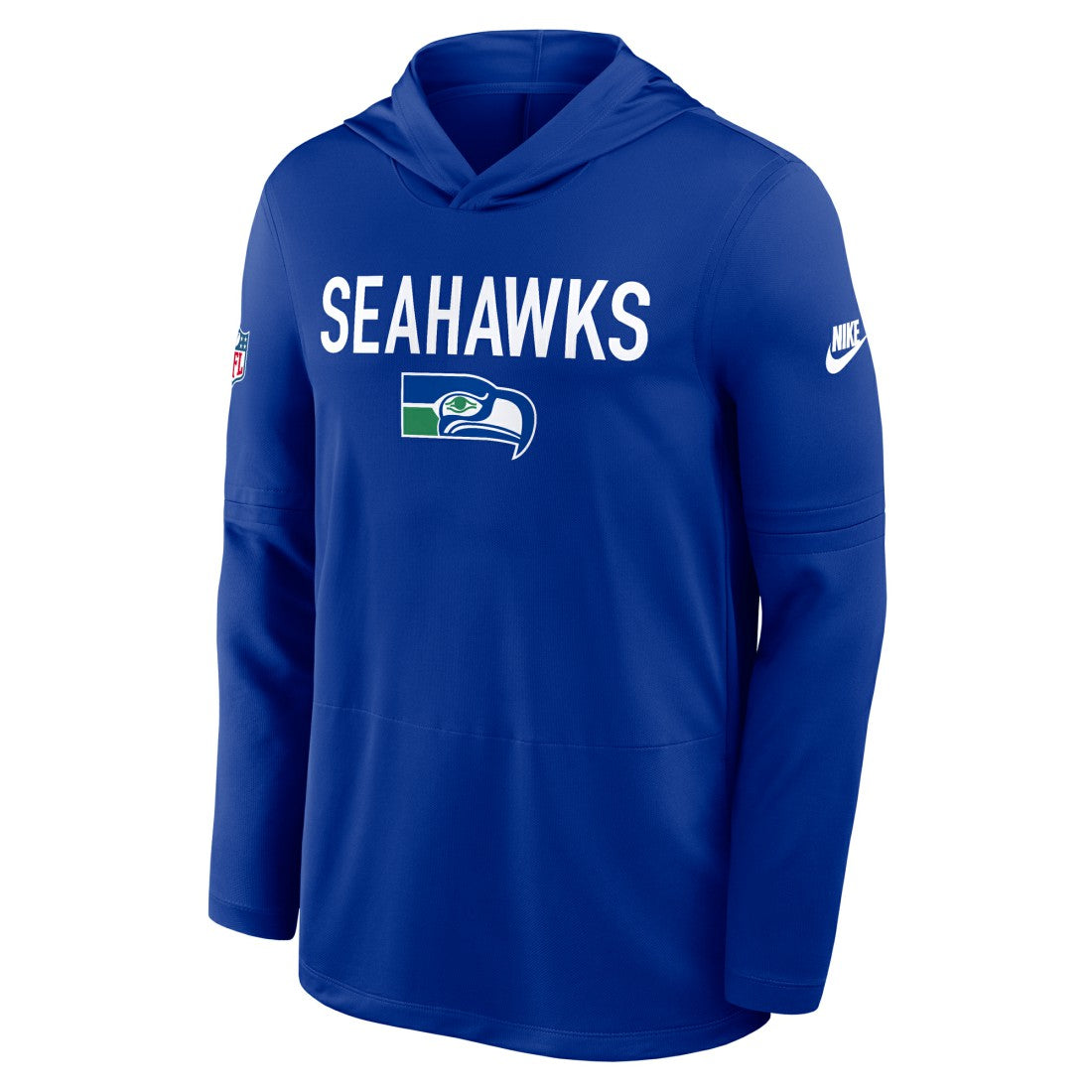 Seattle Seahawks Sideline Pass Accuracy Dri-FIT Long Sleeve Hoodie T-Shirt - Royal Hoodies