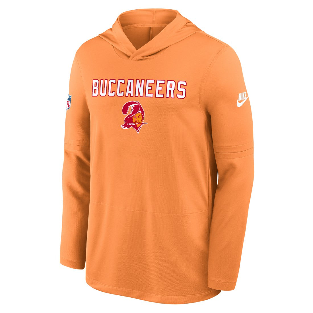 Tampa Bay Buccaneers Sideline Pass Accuracy Dri-FIT Long Sleeve Hoodie T-Shirt - Orange Hoodies