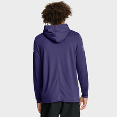 Minnesota Vikings Sideline Pass Accuracy Dri-FIT Long Sleeve Hoodie T-Shirt - Purple Hoodies