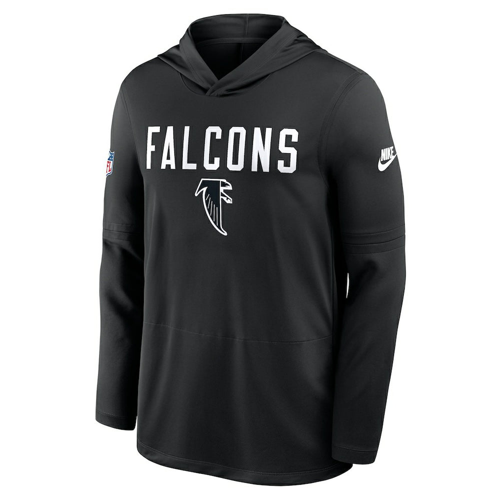 Atlanta Falcons Sideline Pass Accuracy Dri-FIT Long Sleeve Hoodie T-Shirt - Black Hoodies