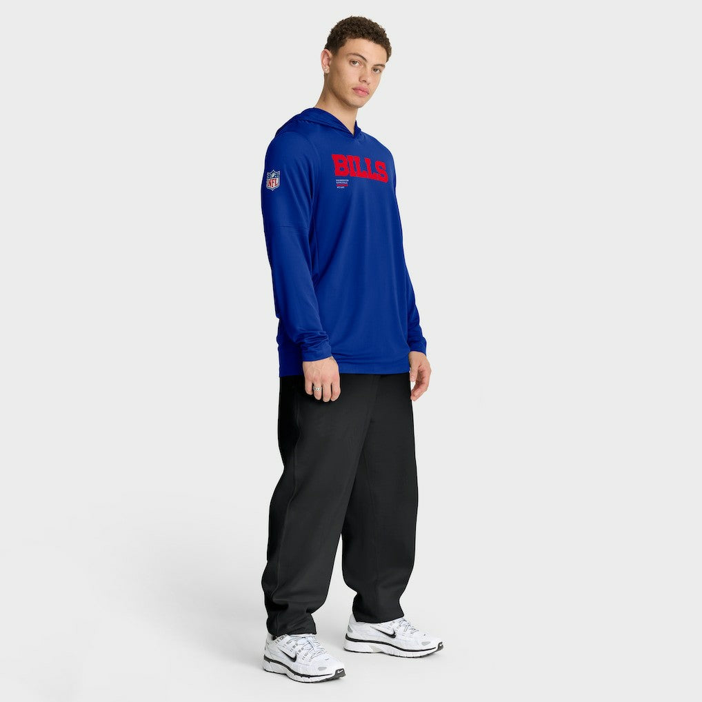 Buffalo Bills Sideline Pure Fury Performance Long Sleeve Hoodie T-Shirt - Royal Hoodies