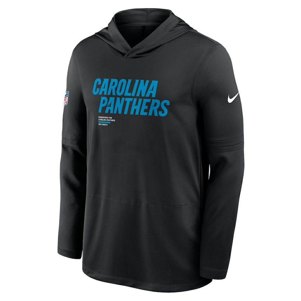 Carolina Panthers Sideline Pure Fury Performance Long Sleeve Hoodie T-Shirt - Black Hoodies