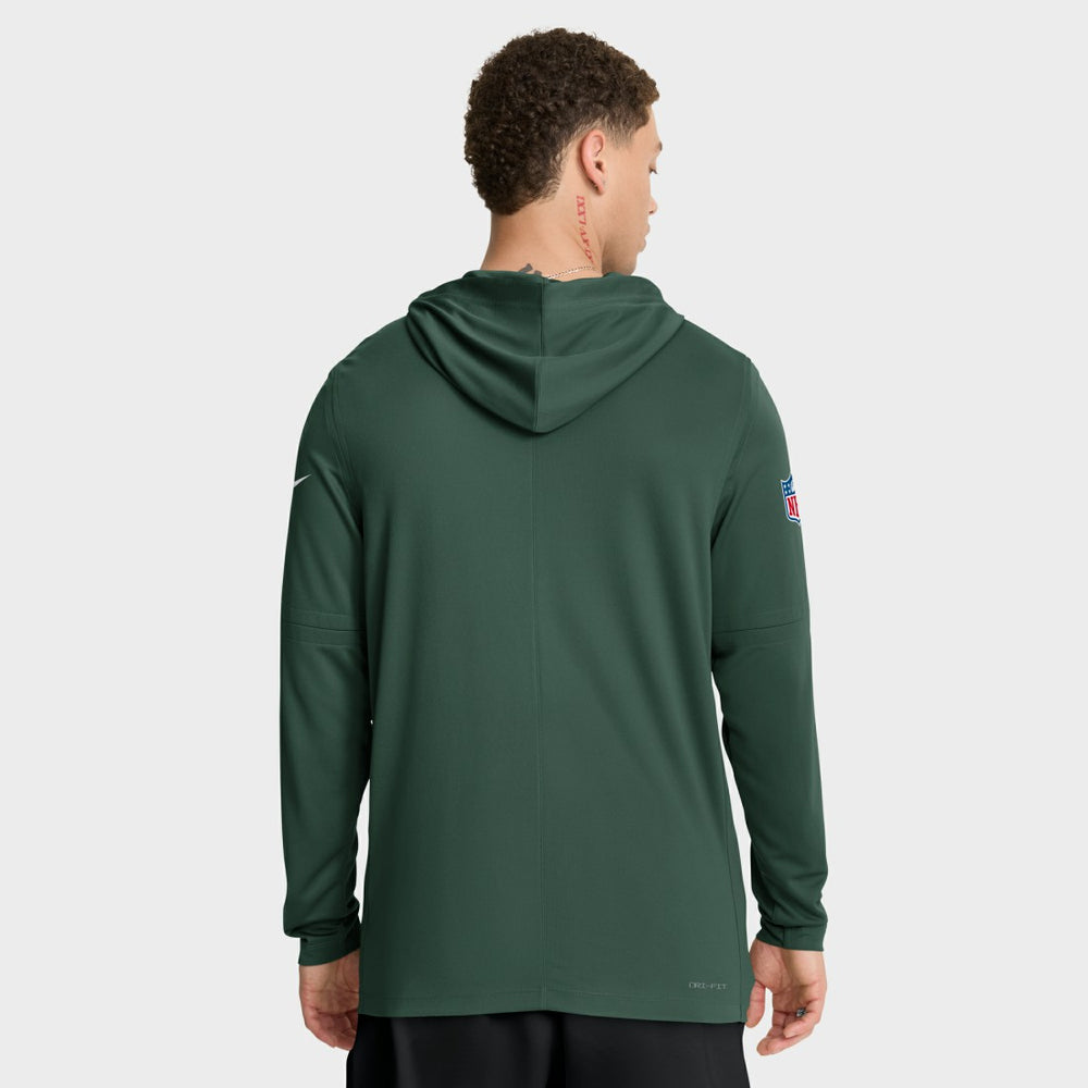 Green Bay Packers Sideline Pure Fury Performance Long Sleeve Hoodie T-Shirt - Green Hoodies