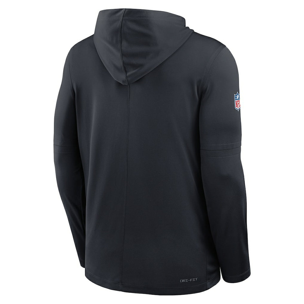 Houston Texans Sideline Pure Fury Performance Long Sleeve Hoodie T-Shirt - Navy Hoodies