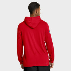 Houston Texans Sideline Pure Fury Performance Long Sleeve Hoodie T-Shirt - Red Hoodies