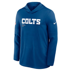 Indianapolis Colts Sideline Pure Fury Performance Long Sleeve Hoodie T-Shirt - Royal Hoodies