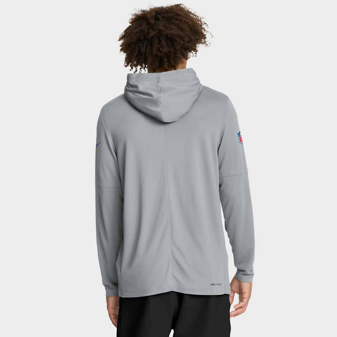 Detroit Lions Sideline Pure Fury Performance Long Sleeve Hoodie T-Shirt - Gray Hoodies