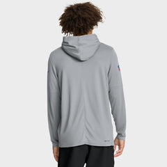 Detroit Lions Sideline Pure Fury Performance Long Sleeve Hoodie T-Shirt - Gray Hoodies