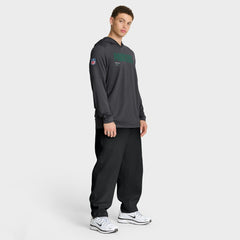 Green Bay Packers Sideline Pure Fury Performance Long Sleeve Hoodie T-Shirt - Anthracite Hoodies