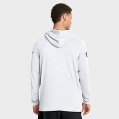 Green Bay Packers Sideline Pure Fury Performance Long Sleeve Hoodie T-Shirt - White Hoodies