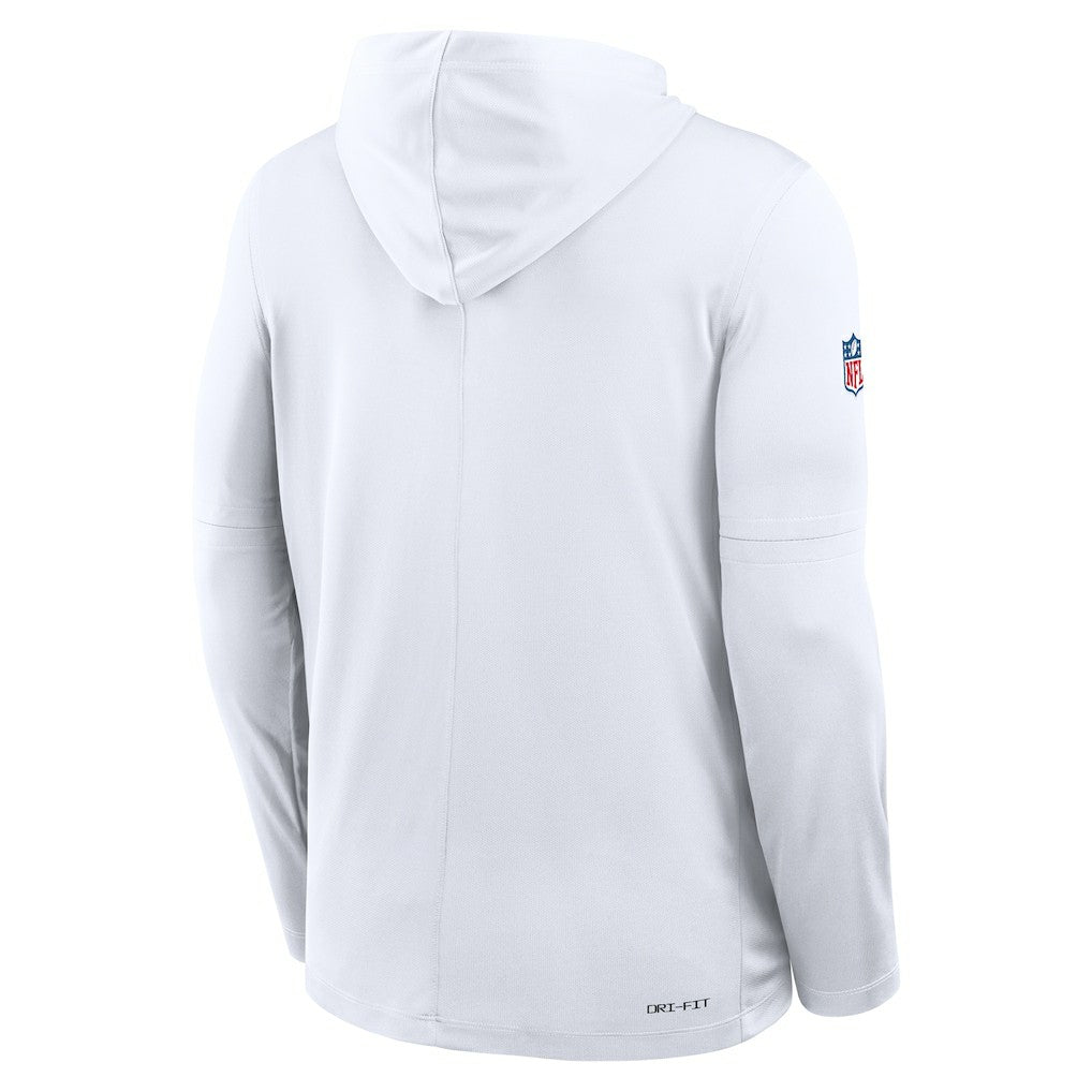 Minnesota Vikings Sideline Pure Fury Performance Long Sleeve Hoodie T-Shirt - White Hoodies