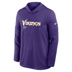 Minnesota Vikings Sideline Pure Fury Performance Long Sleeve Hoodie T-Shirt - Purple Hoodies