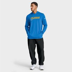 Los Angeles Chargers Sideline Pure Fury Performance Long Sleeve Hoodie T-Shirt - Powder Blue Hoodies