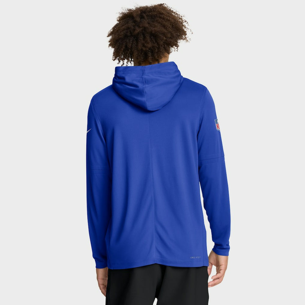 Los Angeles Rams Sideline Pure Fury Performance Long Sleeve Hoodie T-Shirt - Royal Hoodies