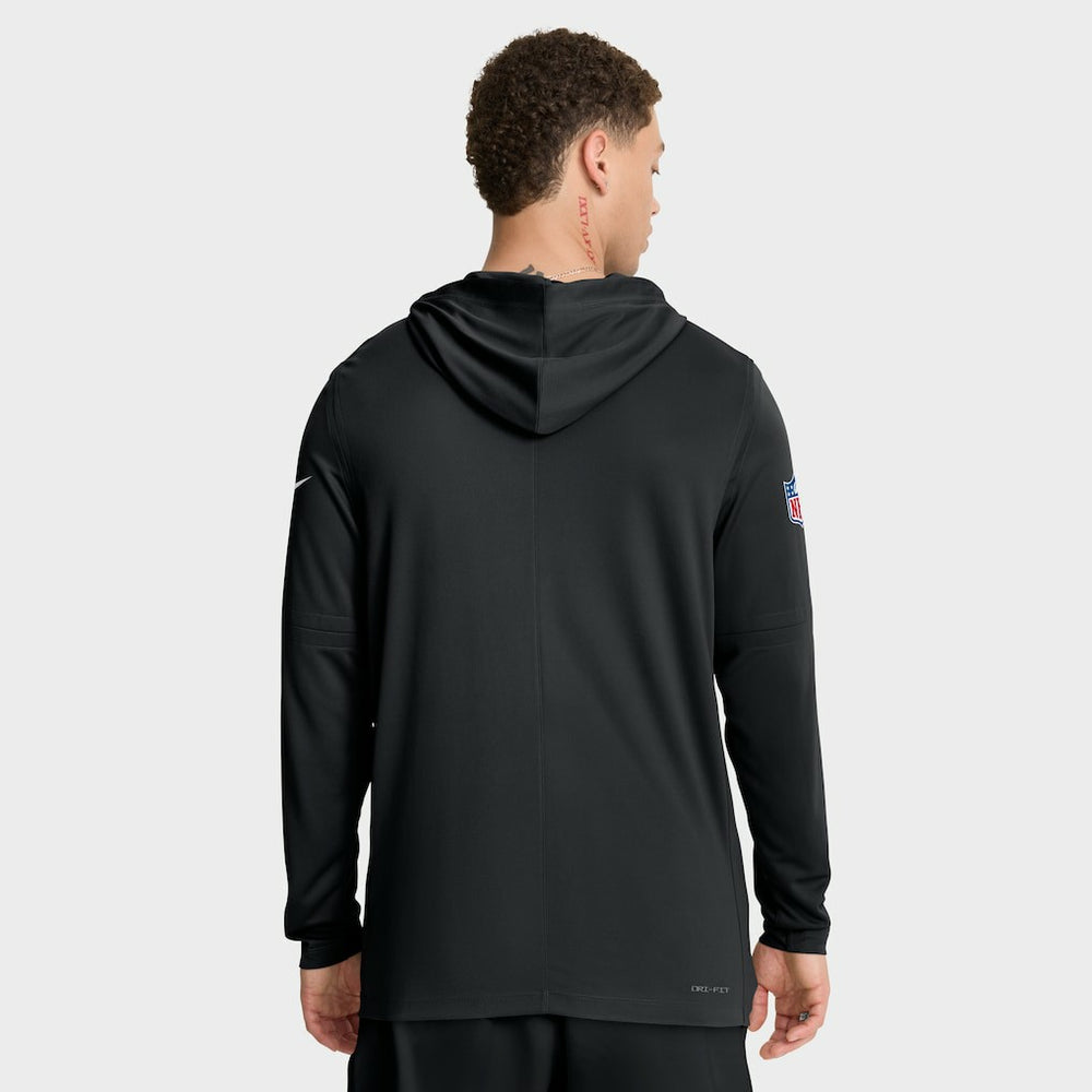 Washington Commanders Sideline Pure Fury Performance Long Sleeve Hoodie T-Shirt - Black Hoodies