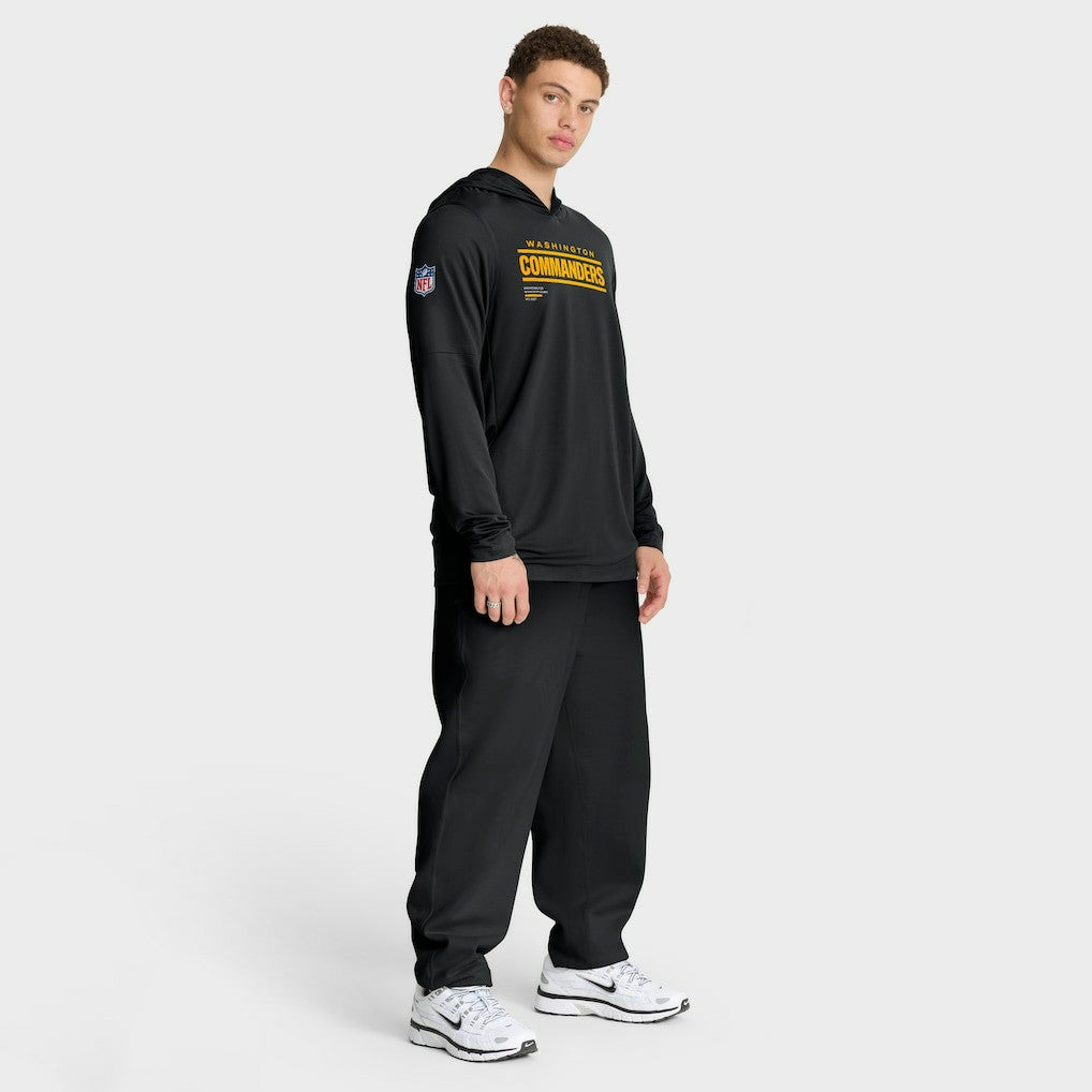Washington Commanders Sideline Pure Fury Performance Long Sleeve Hoodie T-Shirt - Black Hoodies
