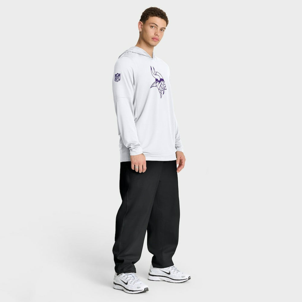 Minnesota Vikings Sideline Option Read Dri-FIT Long Sleeve Hoodie T-Shirt  - White Hoodies