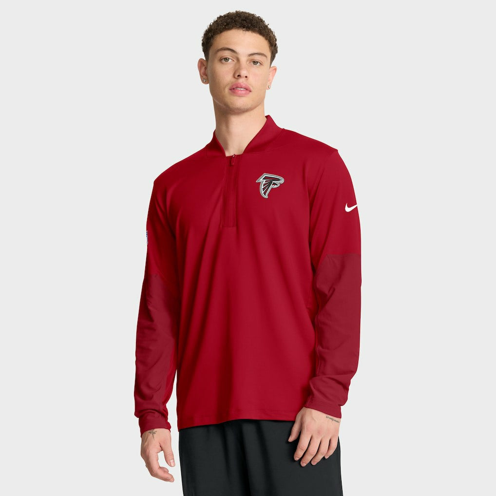 Atlanta Falcons Sideline Dri-FIT Half-Zip Pullover - Red Pullover